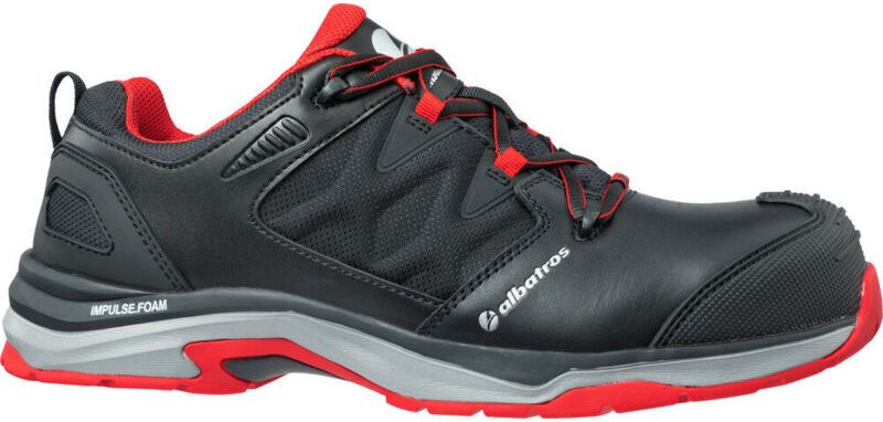 Albatros - ultratrail black low 646200-44 esd Sicherheitsschuh S3 Schuhgröße (eu): 44 Schwarz, Rot 1 p