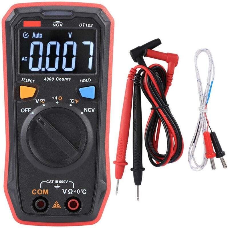 Multimètre Numérique Écran Couleur Mesure Tension AC DC Fréquence Résistance Capacitance Testeur