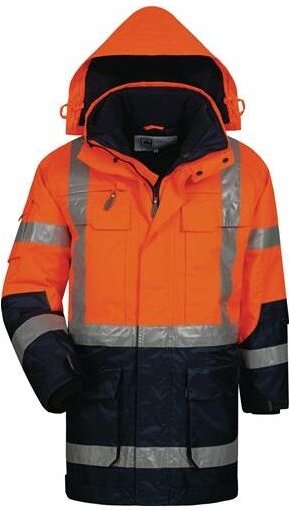 Warnschutzparka Wallace Gr.XL orange/marine