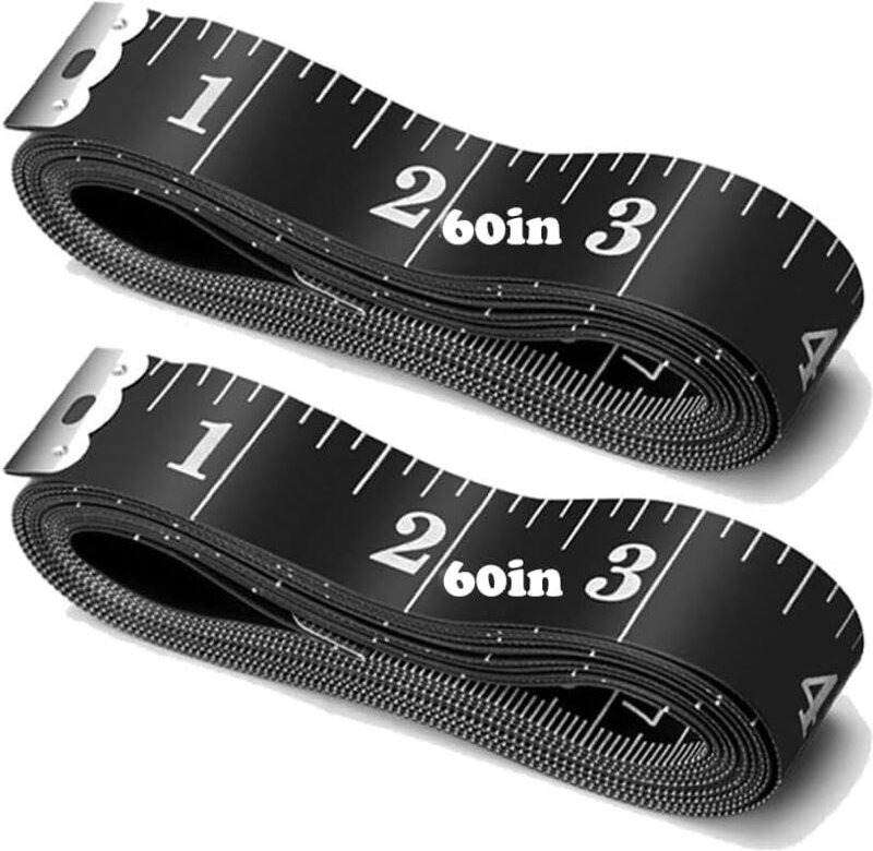 Bluedeer - 2 Bände Maßband Körper 150 cm, Körpermaß, Schneidermaßband, Maßband für Haushalte Handwerker Schneider (Schwa...