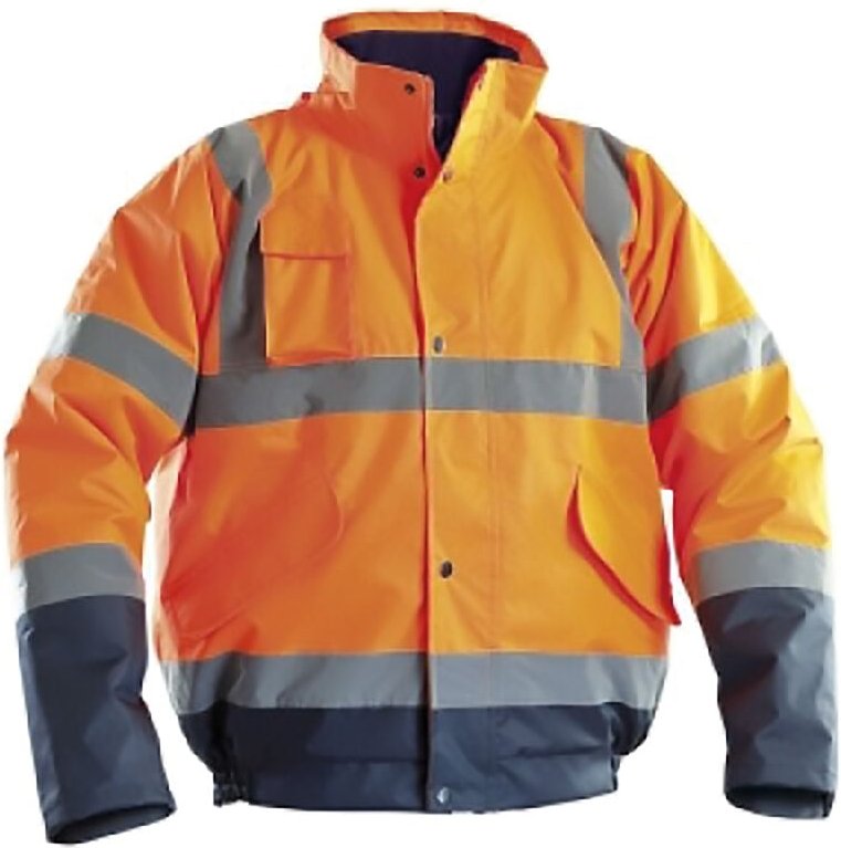 Gefütterte Warnschutzjacke M