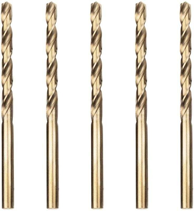 Vtizikl 5pcs 5.0mm Foret Hélicoïdal Professional Forets à Métaux en Acier Inoxydable, Standard DIN 338