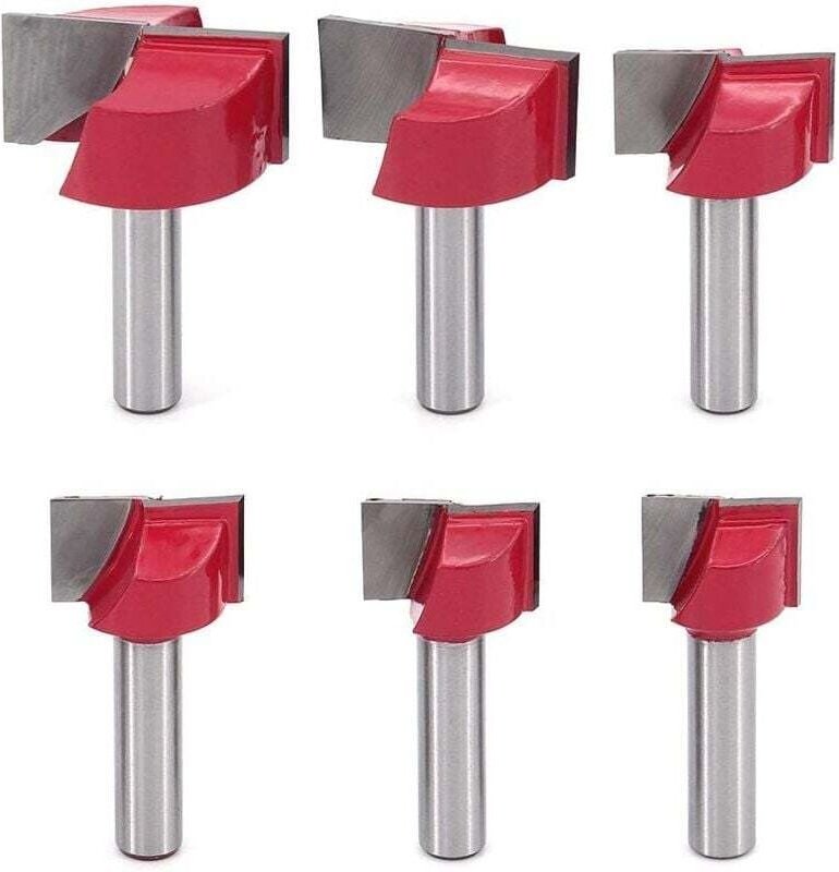 6 Stück 8 mm Schaft Holzbearbeitung Schlitzfräser Zimmerei Fräser Doppelschneidige Bodenreinigung Holzfräser Schnittdurc...