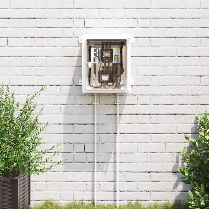 Steuerschrank Grau 30 x 16.5 x 35 cm abs Kunststoff Vidaxl