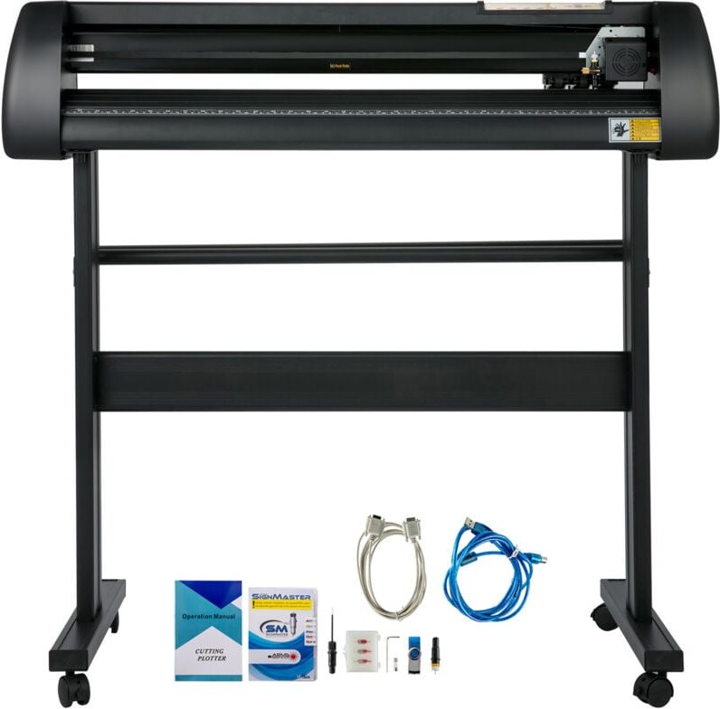 Vinyl-Schneidemaschine, 34 Zoll, einstellbare Kraft und Geschwindigkeit, Schilderherstellungsset - Mophorn