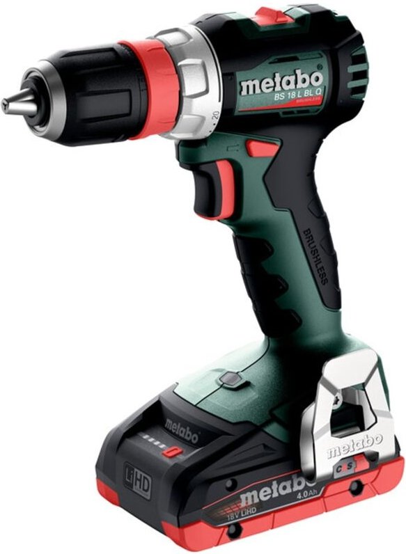 Metabo - Akku-Bohrschrauber bs 18 l bl q, incl. 2x Akku LiHD 4 Ah, Ladegerät, Zubehör x