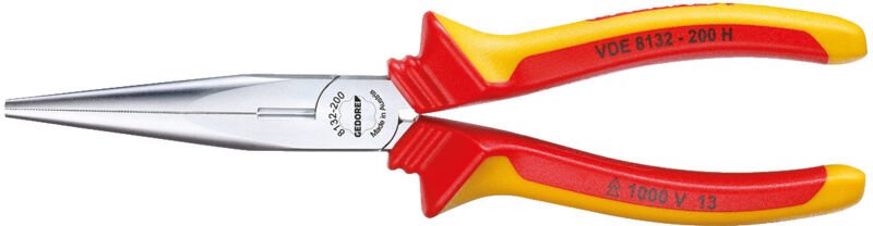 Sb vde 8132-200 h VDE-Flachrundzange mit Hüllenisolierung 200 mm