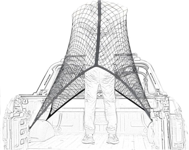 Hochelastisches Ladungsnetz, Einzelnetz-Organizer für die Ladefläche, geeignet für die tägliche leichte Beladung von Pic...