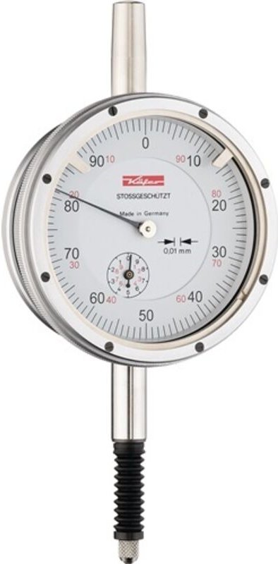 Messuhr M2 sw 10mm Abl.0,01mm m.Stoßschutz - 10127 - Käfer