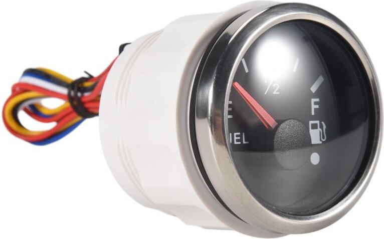 52Mm Kraftstoffstandsanzeige 0-190Ohm Umschaltbarer 240-33Ohm HeizöLstandsmesser Wasserdichte Boot Autoanzeigen mit Alar...