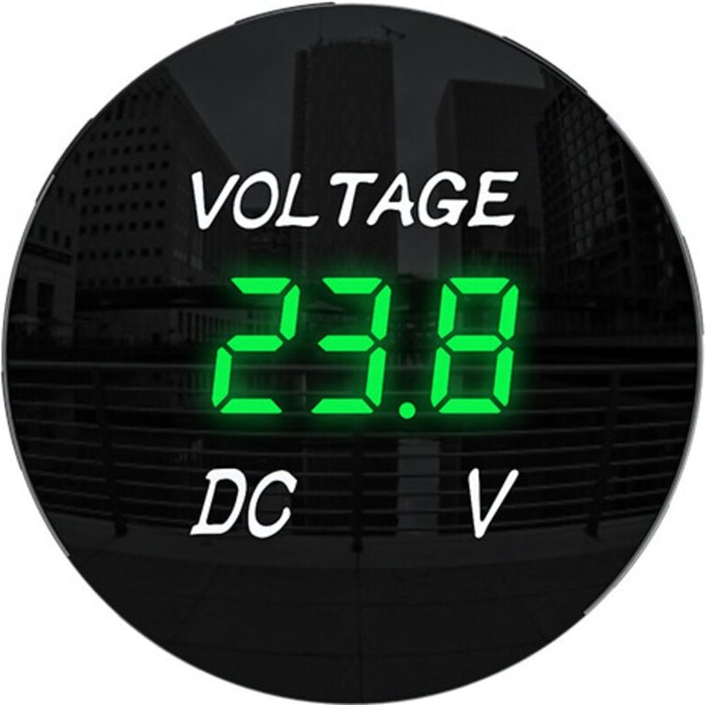 Ahlsen - dc 5–48 v LED-Digital-Voltmeter für Auto, Motorrad, Auto, lkw, Boot (grünes Licht)