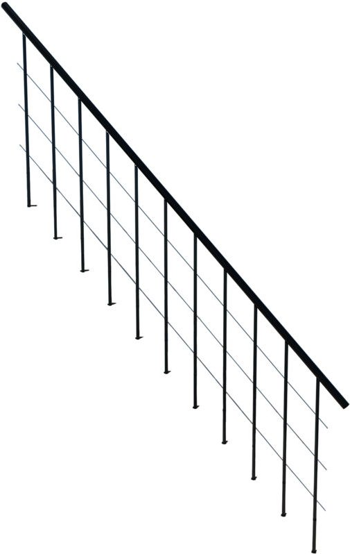 Minka Zweites Geländer für die Raumspartreppen Comfort Top und Comfort Top Turn Schwarz