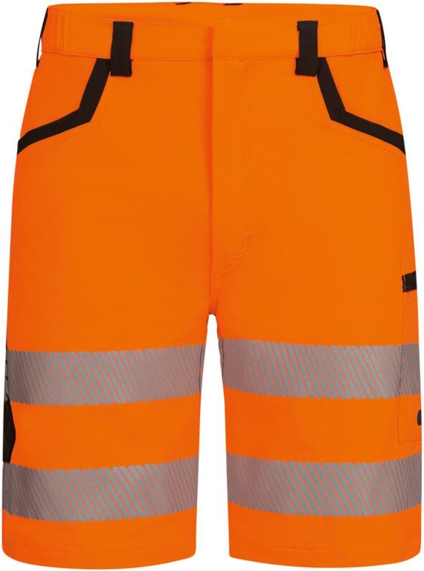 Gr .50 ROUEN WARNSCHUTZ STRETCH-SHORTS orange ROUEN HIGH VISIBILITY STRETCH
