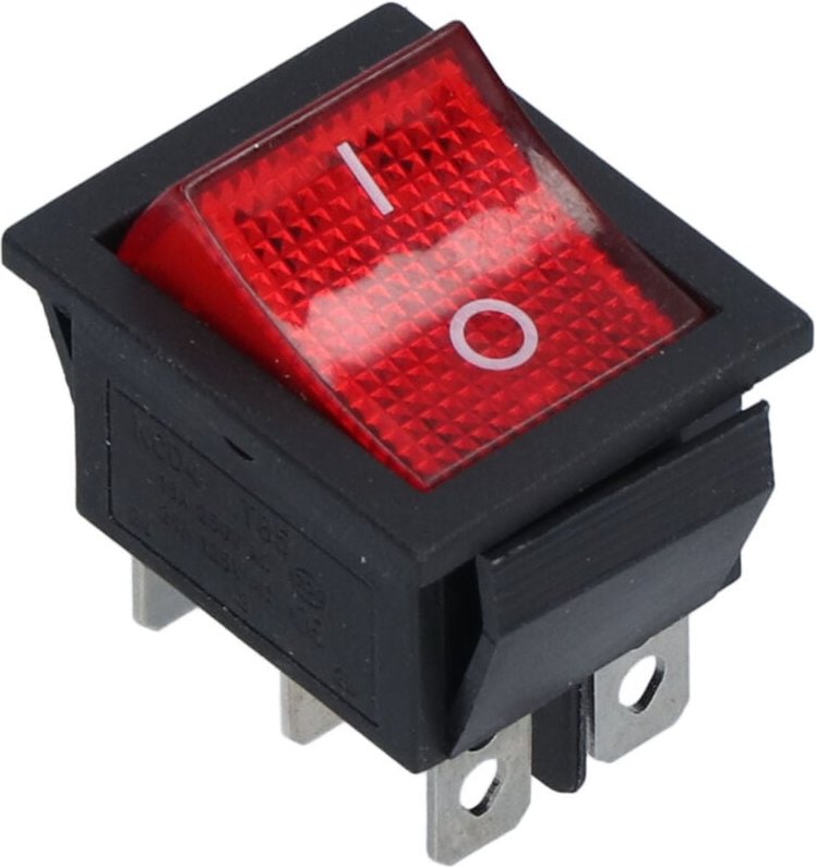 Einfach zu installierender Druckknopfschalter. 6-poliger Verriegelungs-Kippschalter für Motoren.