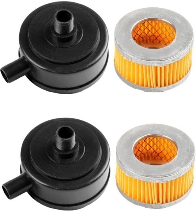 Set mit 2 geräuscharmen Luftkompressorfiltern, Luftkompressor-Ansaugfiltern, Geräuschdämpfung, 20-mm-Luftfilter, Pumpenz...