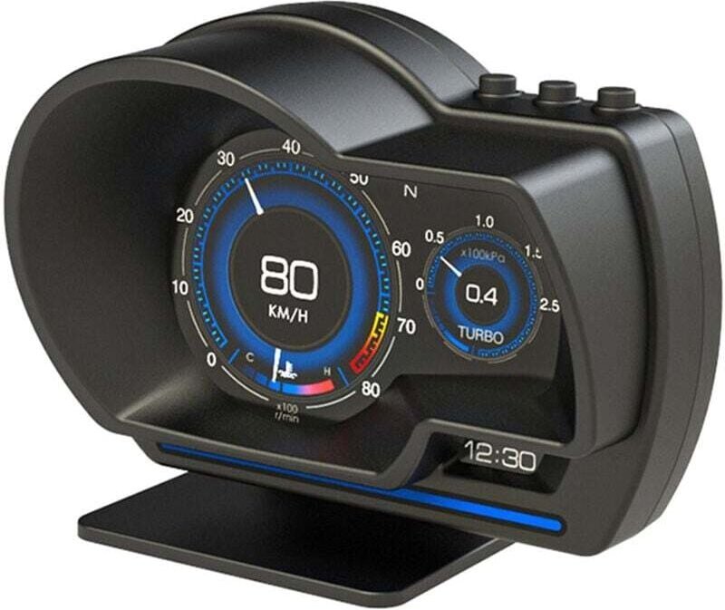 Auto-HUD-Anzeige, OBD2 + gps Smart Gauge High Definition Tachometer Diagnosetool Sicheres Fahren OBD-Fehlercode-Beseitig...