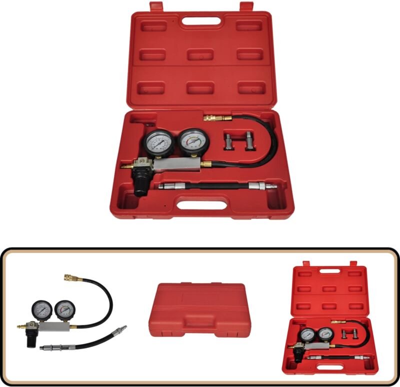 Vidaxl - Zylinder-Lecksucher-Set - Zylinder-Lecksuchgerät - Motordiagnose - Leckagesuche - Kompressionsprüfung - Werksta...