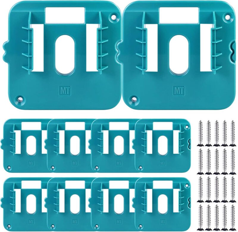 Packung mit 10 Batteriehaltern für Makita 14,4-18V Akkus, Makita Batteriehalter, Maschinen-/Werkzeughalter für BL1860 BL...