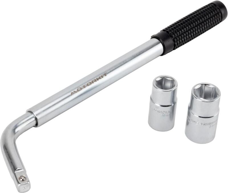 Jalleria - SS5324 Auto-Rad-Steckschlüssel – ausziehbarer Griff – Steckschlüsselgrößen: 17 mm, 19 mm, 21 mm, 23 mm – pass...