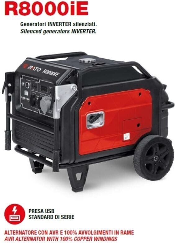 Schallgedämpfter Inverter-Stromerzeuger RATO R8E000i 420 cc Elektrostart