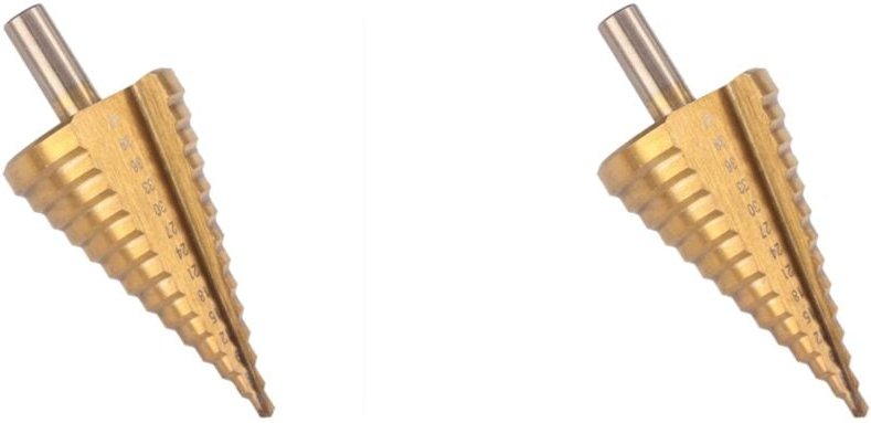 2X HSS Stufen Bohrer - 4-42 mm 14 Größen Rundschaft Loch Schneid Werkzeug Schnell Arbeits Stahl