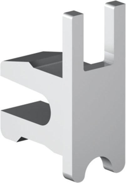 Supra Endplatte passend zu Laufschuh für Glasstärken bis 8 mm Kunststoff silber