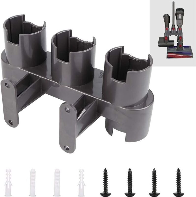 Zubehör Wandhalterung Halter, Zubehörhalter Organizer Dockingstation für Dyson V11 V10 V8 V7 Staubsauger (Grau, mit Teil...