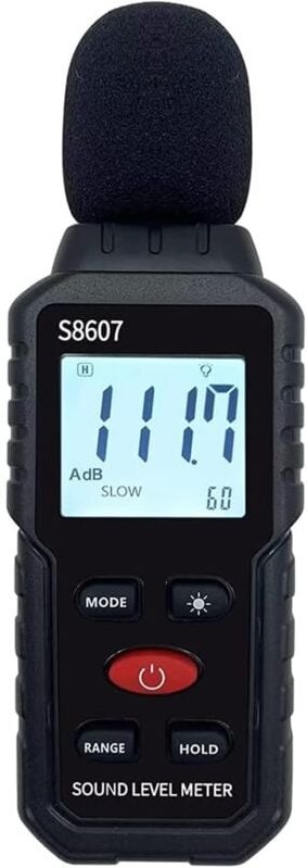 Ersandy - Digitaler Schallpegelmesser für Klassenzimmer, Zuhause, Straße, 30–130 dB zur Messung von Lärm, Lärm-Dezibel-L...