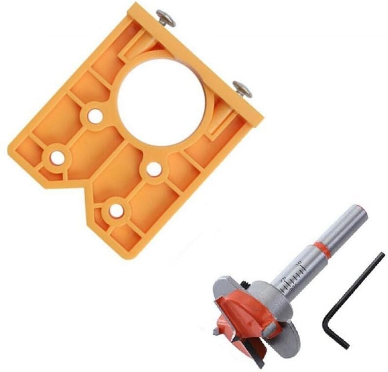 35-mm-Scharnierlochöffner – Verstellbare Schablone – Bohrhilfe – Positionierer – Holzbearbeitung – Scharniere – Lochöffn...