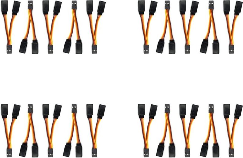 Tlily - 20 Stück JR/Futaba Style Servo 1 Bis 2 y Kabelbaum Kabel Splitterkabel Stecker auf Buchse Verlängerungskabel für...
