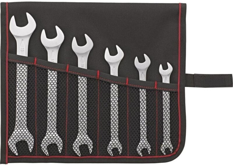 Thumbnail - FORMAT Doppelmaulschlüssel-Set DIN3110 7-19mm 6-teilig in Rolltasche