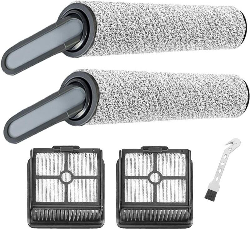Rollenbürste + Filter für Dreame H12 / H11 Core Nass- und Trockensauger, Ersatzteile, Zubehör-Set, 2 Bürstenrollen + 2 F...