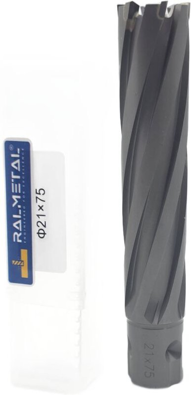 Trepanierfräser VHM TCT 21 x 75 mm Weldon 19.05 Nitto