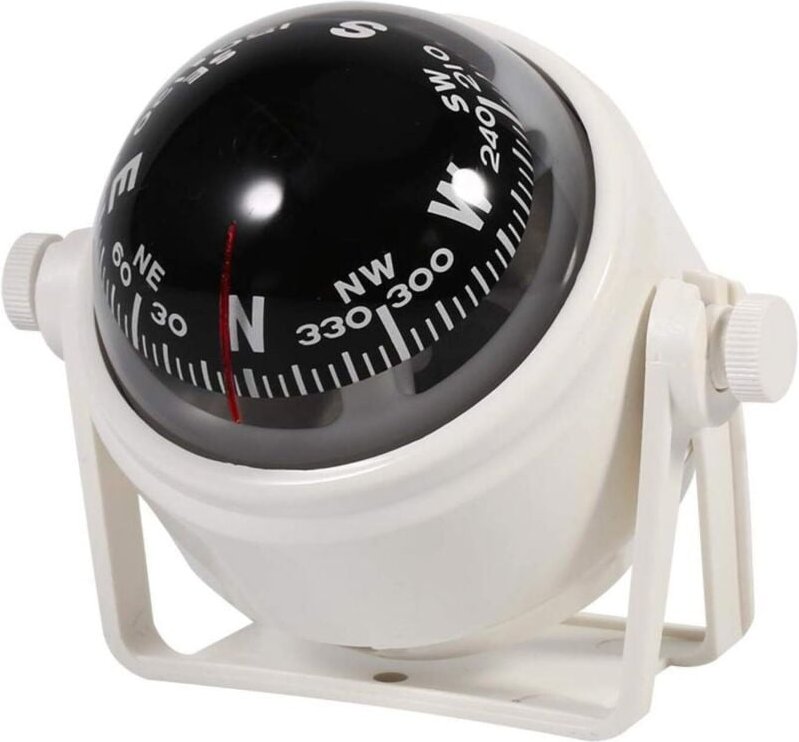 BEBUSINGOTO Mehrzweck-Digitalkompass für Boote, Wohnwagen, LKWs (weiß)