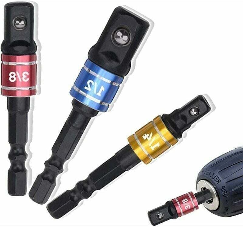 Steckschlüsselhalter-Adapter 1/4 3/8 1/2 Steckschlüsselhalter-Adapter für Schlagschrauber Steckschlüssel-Halter-Adapter