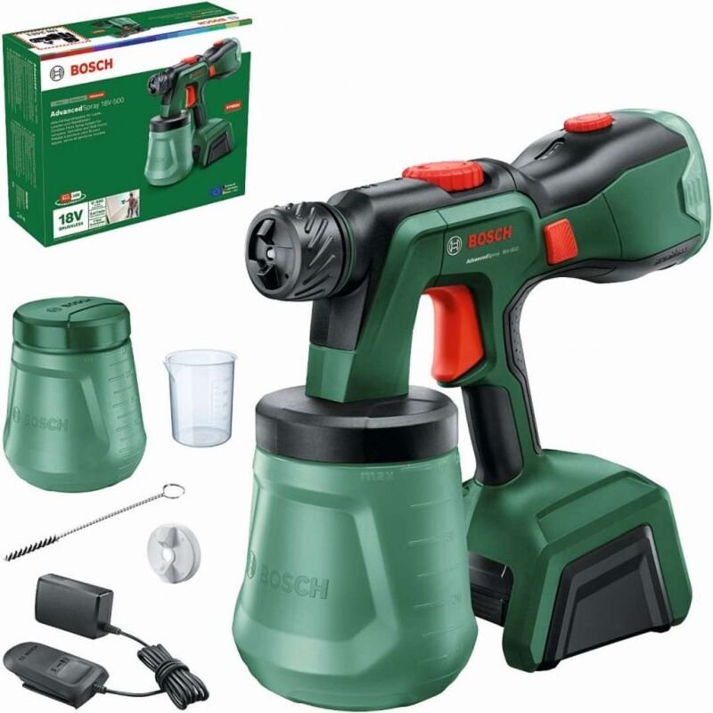 Bosch - 18V Akku-Sprühpistole, 1x 4,0 Ah Li-Ion Akku, Ladegerät 0603208201