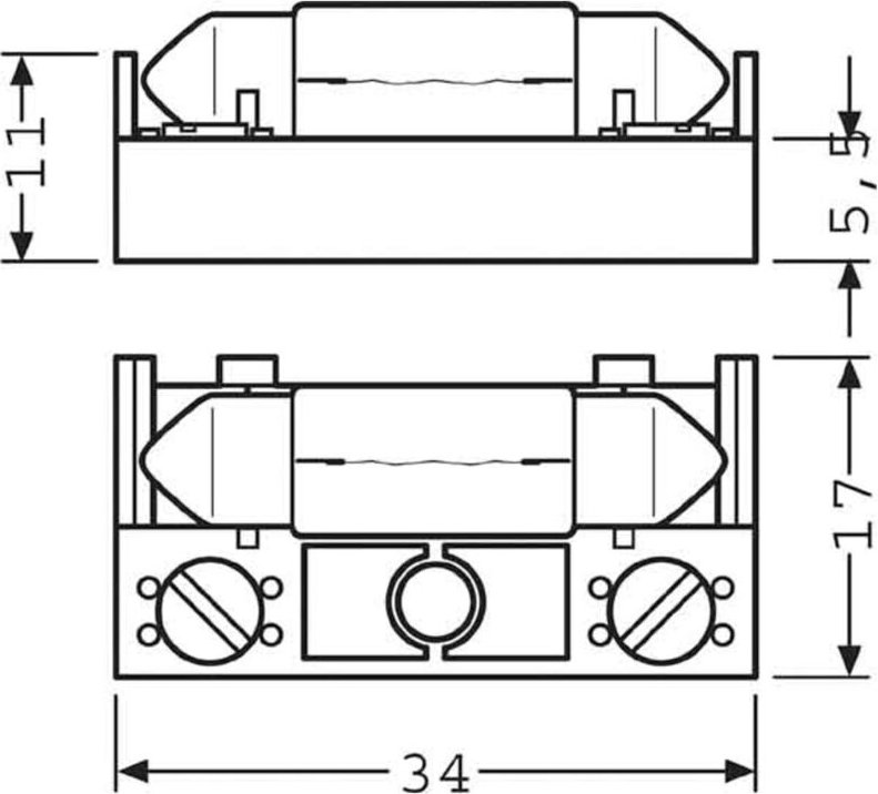 Renz Metallwaren. Beleuchtungshalter mit Soffitte 15V 97-9-85131