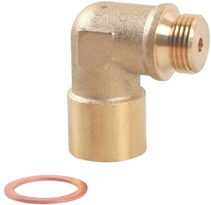 90-Grad-Sauerstoffsensorverlängerung M18 x 1,5, Messing-Distanzstück, O2-Adapterstecker, Automobilteile