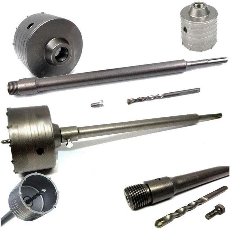 Vtizikl Fresa Carotatrice A Tazza Per Muro Da 30mm A 130mm Con Asta Da 65 Cm Sds Max - 65 mm