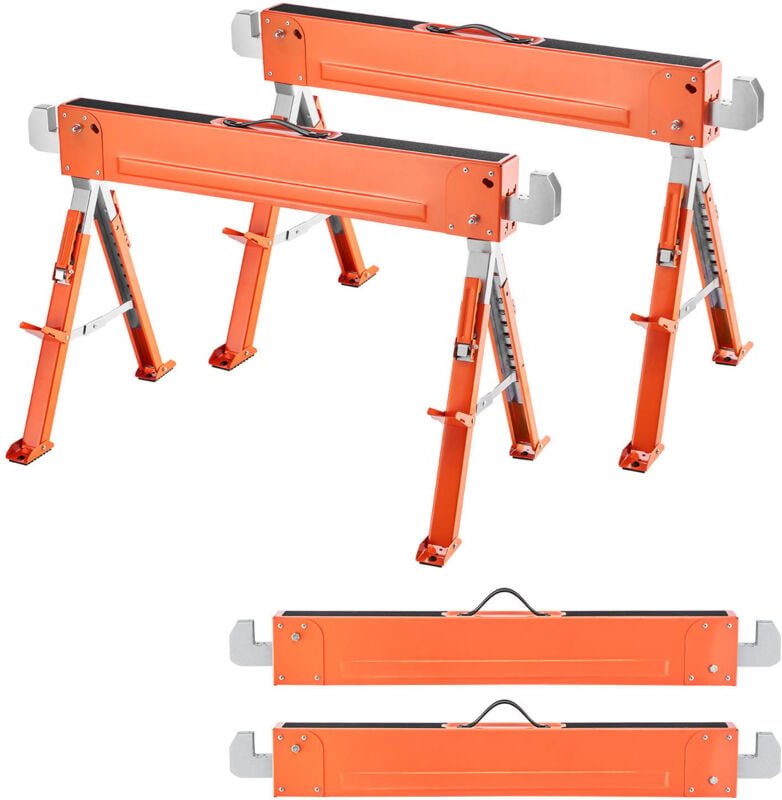 Mophorn Unterstellbock, 2er-Set Arbeitsböcke, 816,5 kg Tragkraft, Klappbock mit faltbaren Beinen, höhenverstellbar, Säge...