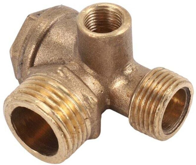 1 Dreiwege-Rückschlagventil für Luftkompressoren, Direktanschluss, Ventilöffnung: 20 mm 16 mm 10 mm