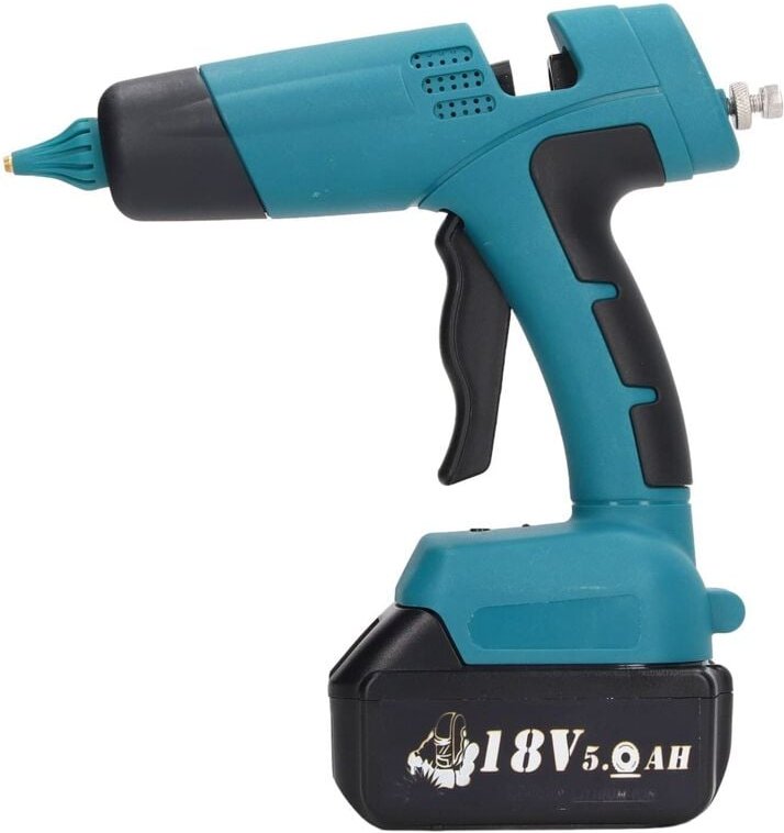 Thumbnail - Kabellose Heißklebepistole, 60-W-PTC-Heißklebepistole mit Schnellheizfunktion und variabler Sprühfrequenz, kleine batter...