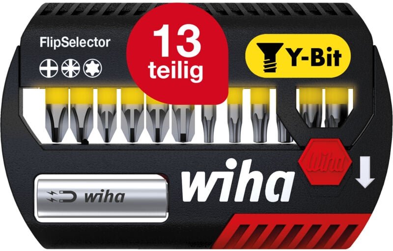 Bit Set FlipSelector 13tlg. i Y-Bit 25 mm i ph, pz, torx i magnetischer Bithalter i Zubehör für Schraubanwendungen i Öff...