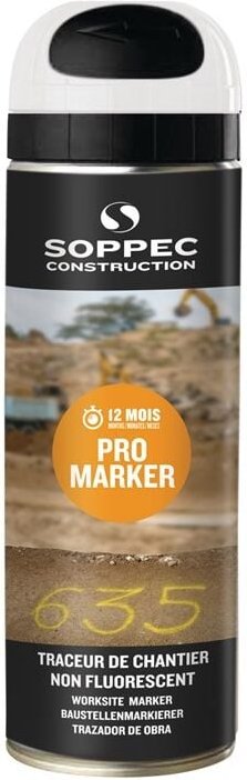 Soppec - 141500E Baustellenmarkierspray Pro Marker weiß 500 ml