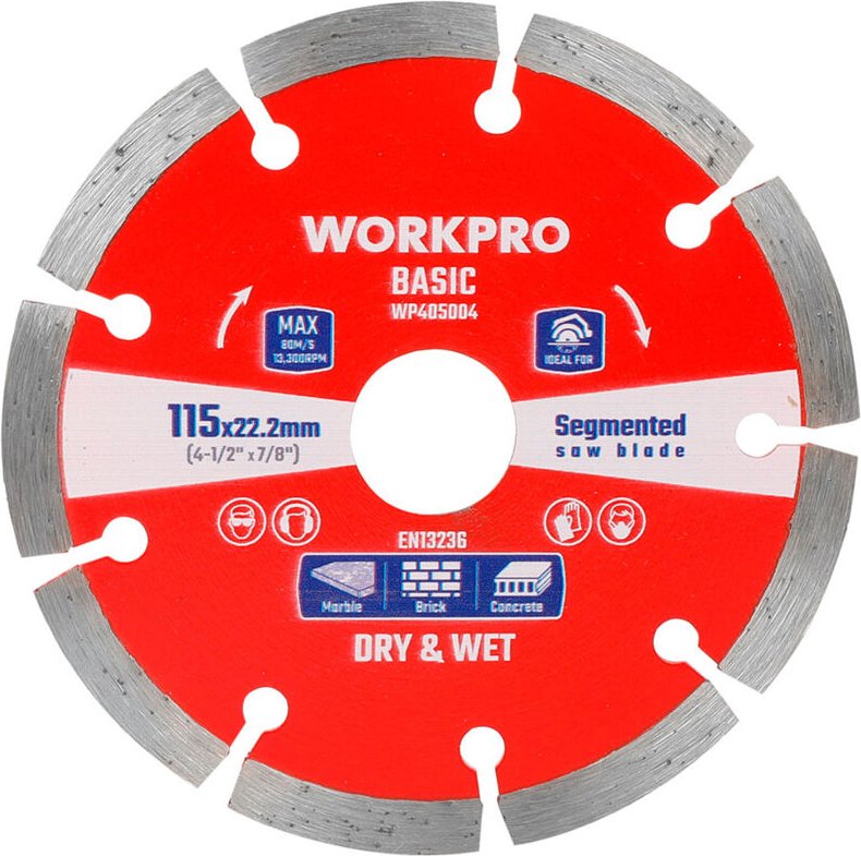 Diamantscheibe mit segmentierter Schneide, Basic ø115 x 22,2 x 7 mm