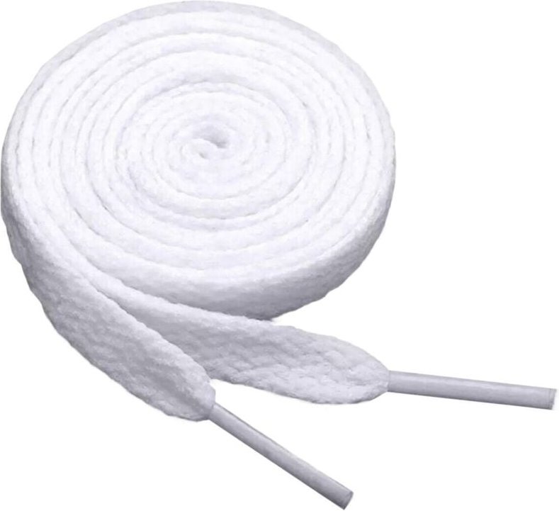 Flacher Schnürsenkel, 120 cm - Weiß
