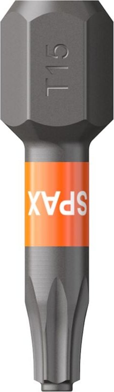 Spax - Bit-Einsatz T-Star 1/4'sechskant T15/25 mm Zapfenführung, Inhalt 5 Stück