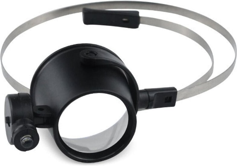 Fitags - 15-fache Lupe mit LED-Lampe, Kopflupe, Stirnbandlupe, Monokular, Uhrmacher, verstellbare Lupe, tragbare Lupe zu...