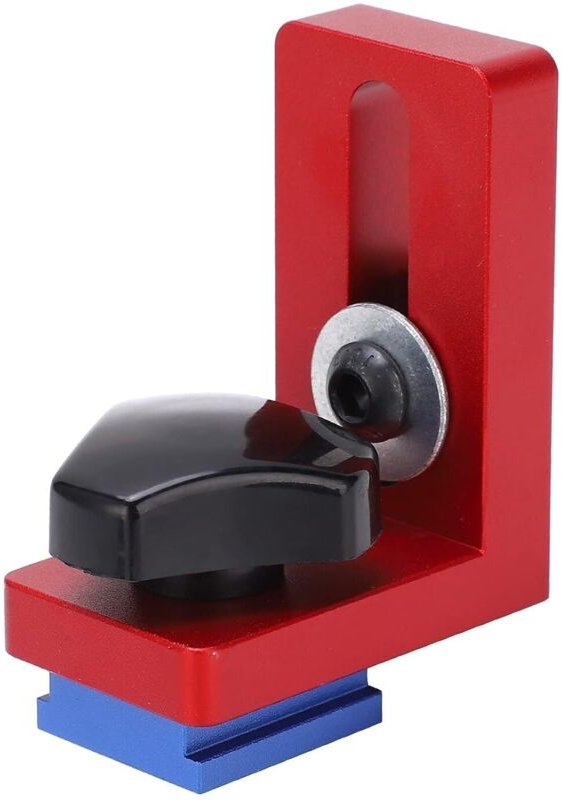 BEBUSINGOTO 30-teiliger Gehrungsanschlag aus Aluminiumlegierung für 30-mm-T-Nut-Schienen (Heimwerkerbedarf)