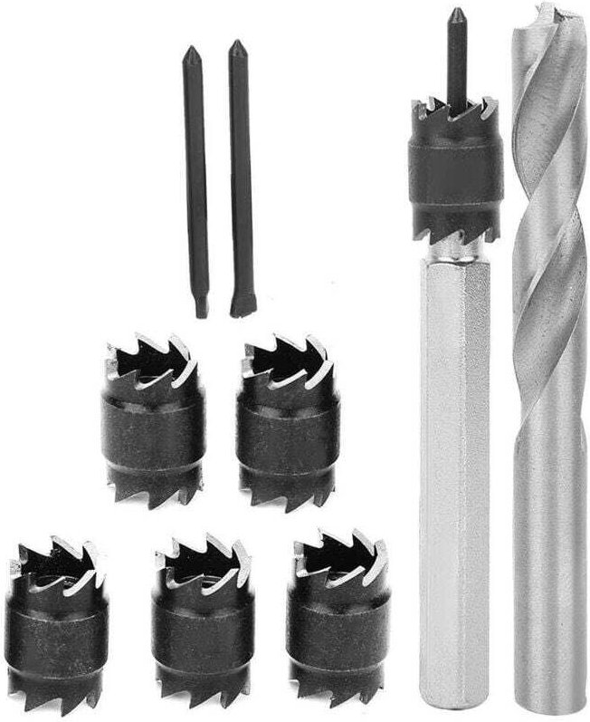 Punktschweißbohrer-Set, 9-teiliges 3/8-Zoll-Punktschweißbohrer-Set, HSS-Schweißbohrer